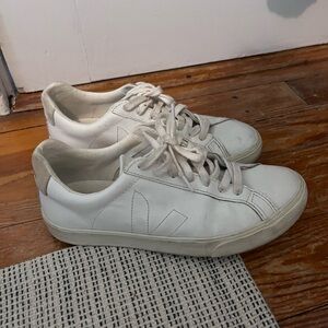 Classic White Sneakers with Logo